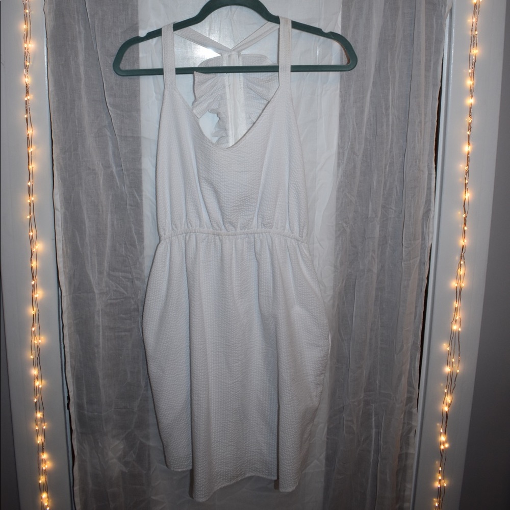 White Hampton Seersucker Dress